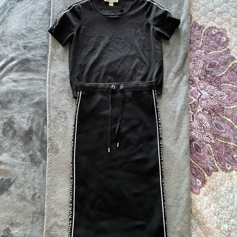 Michael Kors  Stripe Tee & Bodycon Skirt set